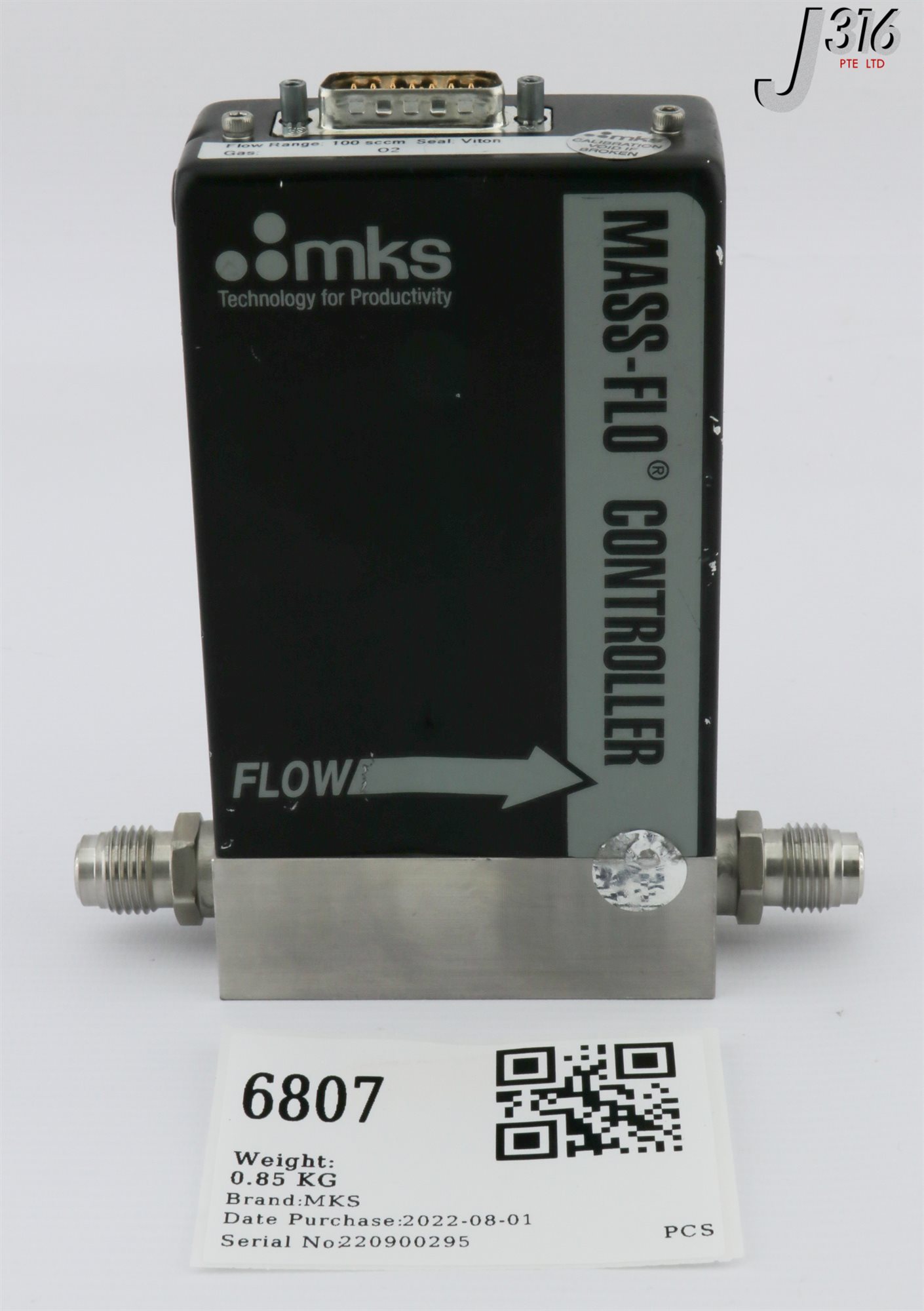 6807 MKS MFC, MASS-FLO CONTROLLER, 1179A12CR1BV-S 1179A01512CR1BV